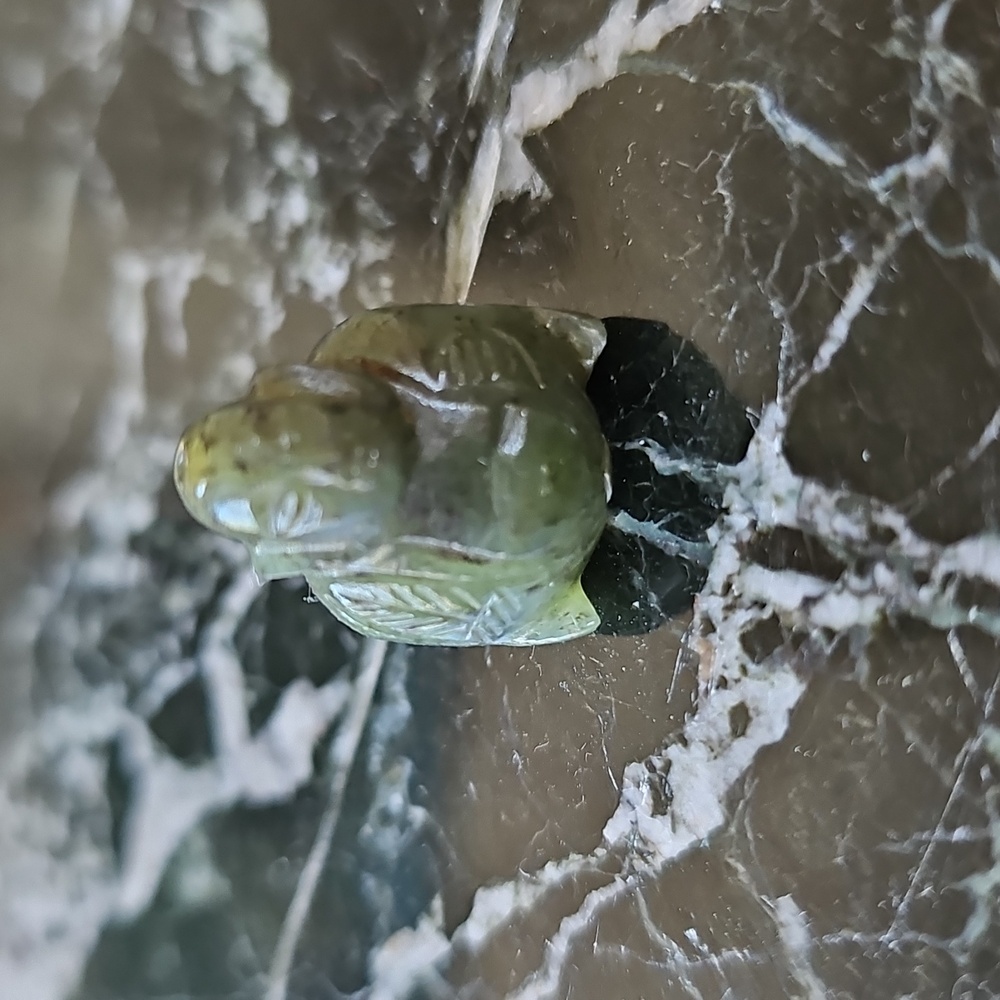 Vintage Jade Buddha Tie Tack Pin